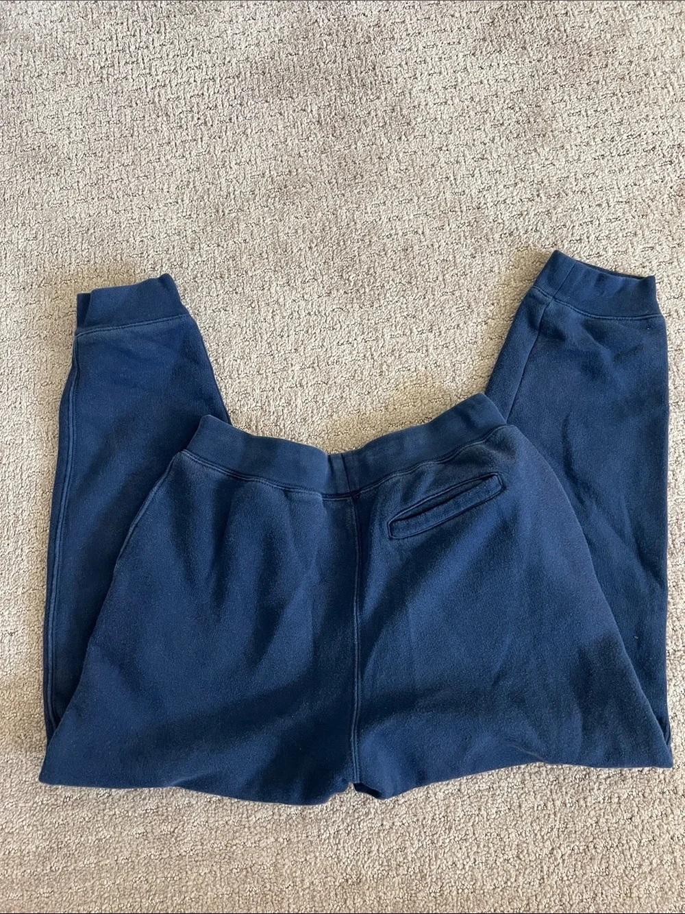 Ralph Lauren Navy Fleece Joggers with Red Polo Logo